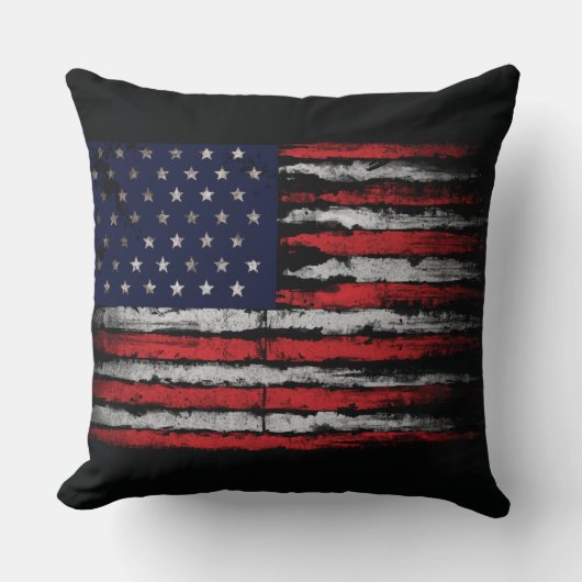 米国グランジ国旗 クッション (正面)
