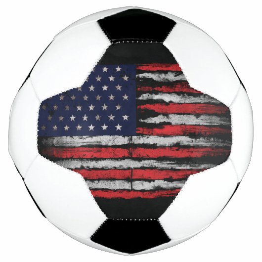 米国グランジ国旗 サッカーボール (正面)