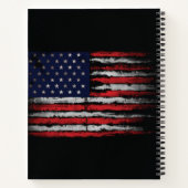 米国グランジ国旗 ノートブック (裏面)