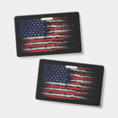 米国グランジ国旗 バッジ (正面＆裏面)