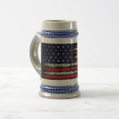 米国グランジ国旗 ビールジョッキ (正面左)