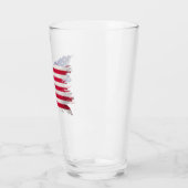 米国グランジ国旗、ブラシストローク、米国国旗 タンブラーグラス (左)