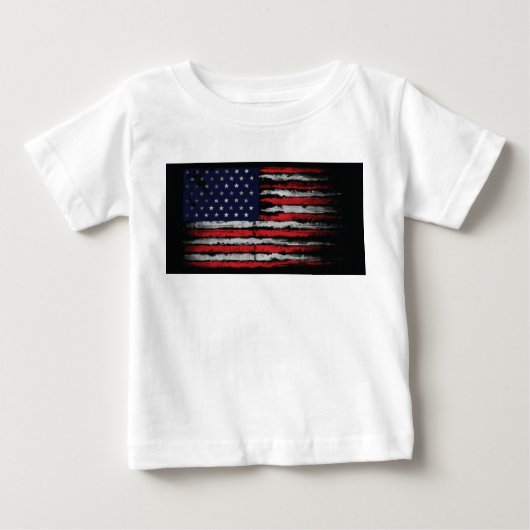 米国グランジ国旗 ベビーTシャツ (正面)