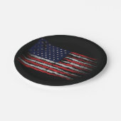 米国グランジ国旗 ペーパープレート (アングル)