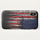 米国グランジ国旗 Case-Mate iPhoneケース (裏面(横))