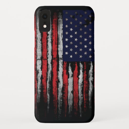 米国グランジ国旗 Case-Mate iPhoneケース (裏面)