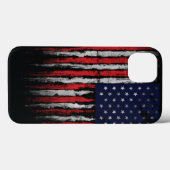 米国グランジ国旗 Case-Mate iPhoneケース (裏面 (横))