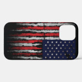米国グランジ国旗 Case-Mate iPhoneケース (裏面 (横))
