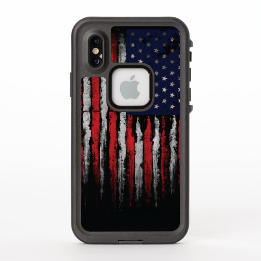 米国グランジ国旗 LifeProof iPhoneケース (裏面)