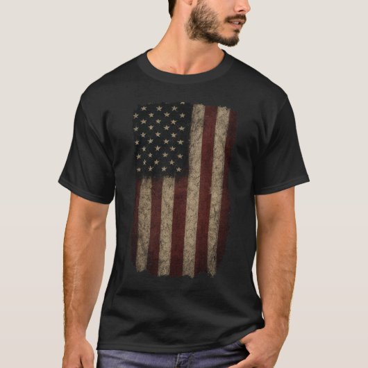 米国グランジ国旗 Tシャツ (正面)