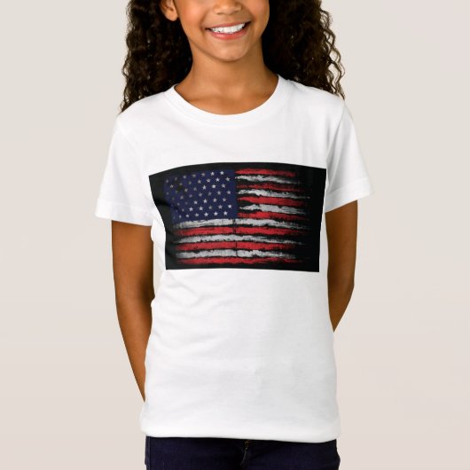 米国グランジ国旗 Tシャツ (正面)