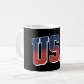 米国グランジ文字デザイン コーヒーマグカップ (正面左)