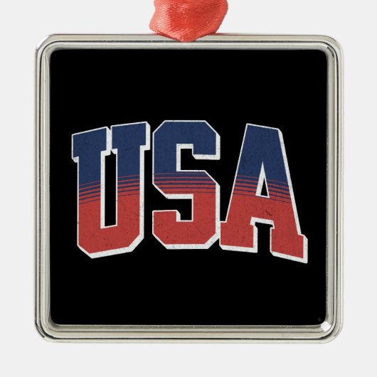 米国グランジ文字デザイン メタルオーナメント (正面)