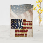 米国グランジ7月4日Independence Graphic カード (黄色い花)