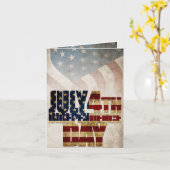 米国グランジ7月4日Independence Graphic カード (黄色い花)