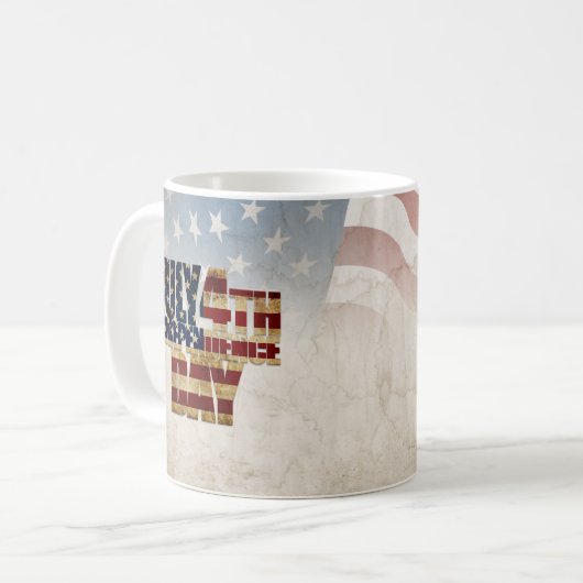 米国グランジ7月4日Independence Graphic コーヒーマグカップ (正面左)