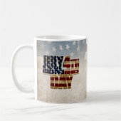 米国グランジ7月4日Independence Graphic コーヒーマグカップ (左)