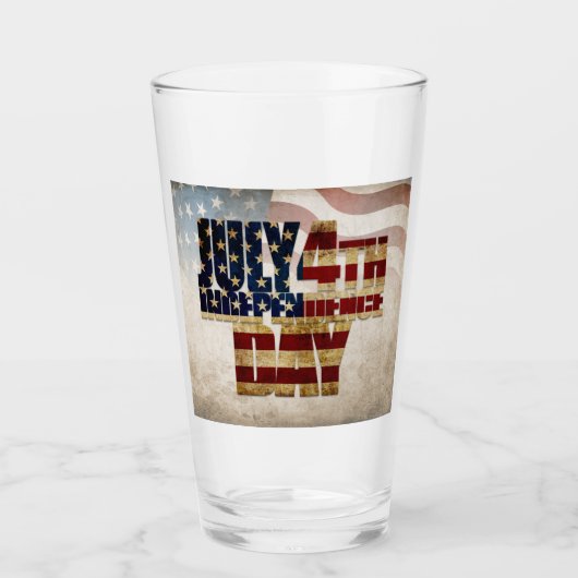 米国グランジ7月4日Independence Graphic タンブラーグラス (正面)