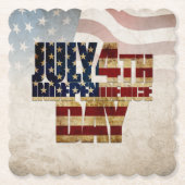 米国グランジ7月4日Independence Graphic ペーパーコースター (正面)