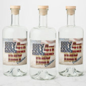 米国グランジ7月4日Independence Graphic リキュールボトルラベル (ボトル)