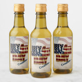 米国グランジ7月4日Independence Graphic ワインラベル (ボトル)