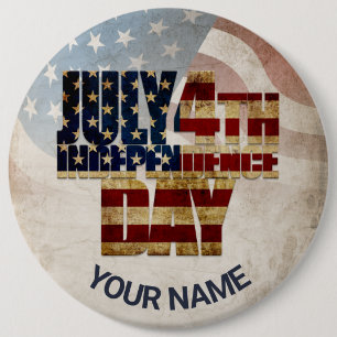 米国グランジ7月4日Independence Graphic 缶バッジ