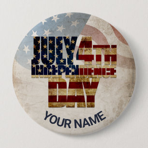 米国グランジ7月4日Independence Graphic 缶バッジ