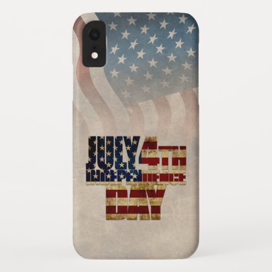 米国グランジ7月4日Independence Graphic Case-Mate iPhoneケース (裏面)