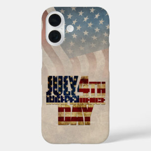 米国グランジ7月4日Independence Graphic iPhone 16ケース