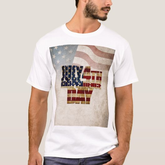 米国グランジ7月4日Independence Graphic Tシャツ (正面)