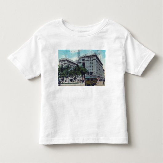 米国グラントのホテルのExteiorの眺め トドラーTシャツ (正面)