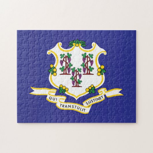 米国コネチカット州の州旗 ジグソーパズル (横)