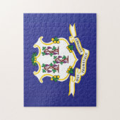 米国コネチカット州の州旗 ジグソーパズル (縦)