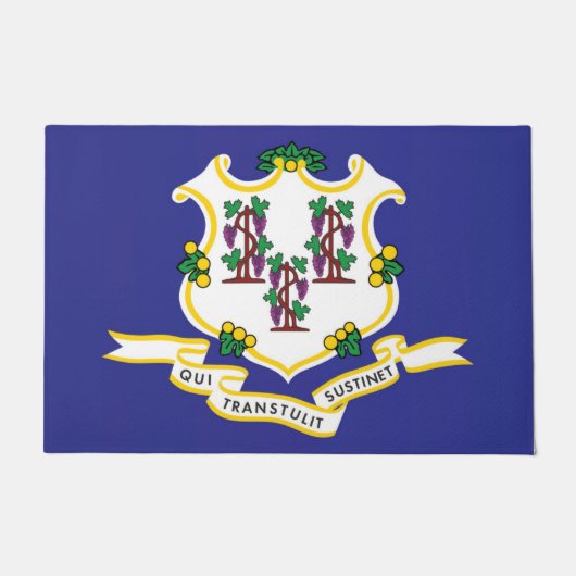 米国コネチカット州の州旗 ドアマット (正面)