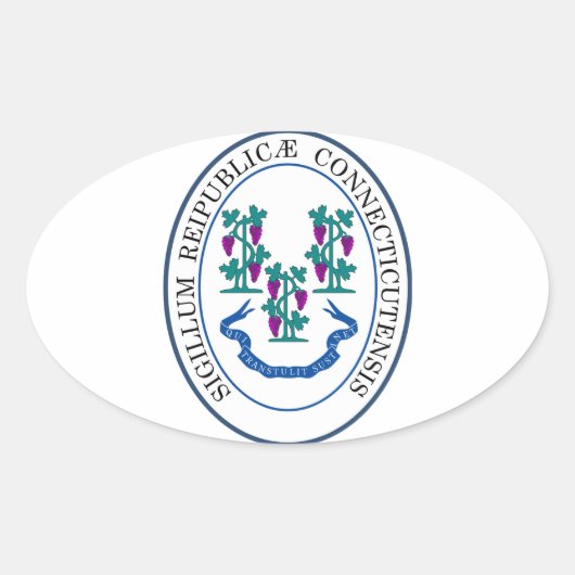 米国コネチカット州シール 楕円形シール (正面)