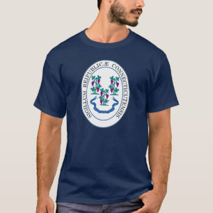 米国コネチカット州シール Tシャツ