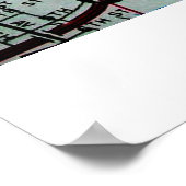 米国コネチカット州ニューヘブンのヴィンテージマップ ポスター (角)