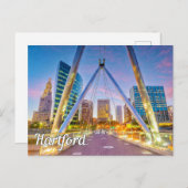 米国コネチカット州ハートフォード シーズンポストカード (正面/裏面)