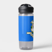 米国コネチカット州州州旗の付いたウォーターボトル ウォーターボトル (正面)
