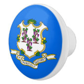 米国コネチカット州旗とセラミックノブの引っ張り セラミックノブ (右)