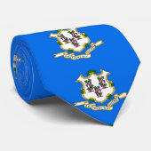 米国コネチカット州旗と提携 ネクタイ (ロール)