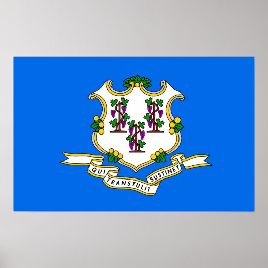 米国コネチカット州旗のポスター ポスター (正面)