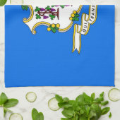 米国コネチカット州旗を持つキッチンタオル キッチンタオル (折り畳み)