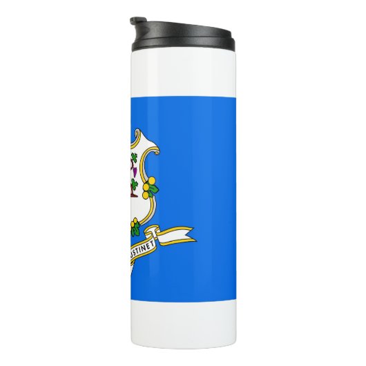 米国コネチカット州旗を持つサーマルタンブラー タンブラー (回転右)