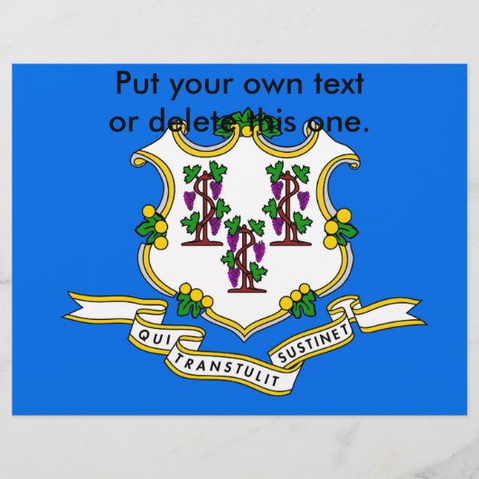 米国コネチカット州旗を持つチラシ チラシ (正面)