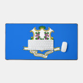 米国コネチカット州旗を持つデスクマット デスクマット (キーボード&マウス)
