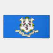 米国コネチカット州旗を持つデスクマット デスクマット (正面)