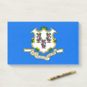 米国コネチカット州旗を持つノート ポストイット (デスク)