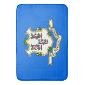 米国コネチカット州旗を持つ大浴場 バスマット (正面縦)