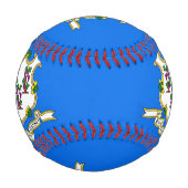 米国コネチカット州旗を持つ愛国野球 野球ボール (裏面)